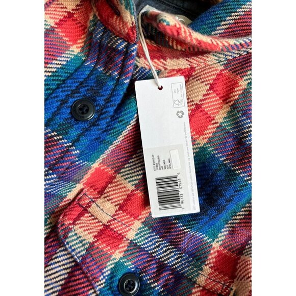 NWT! Outerknown Women's XS/S Blanket Shirt Button Down Organic Cotton Plaid - Picture 9 of 9